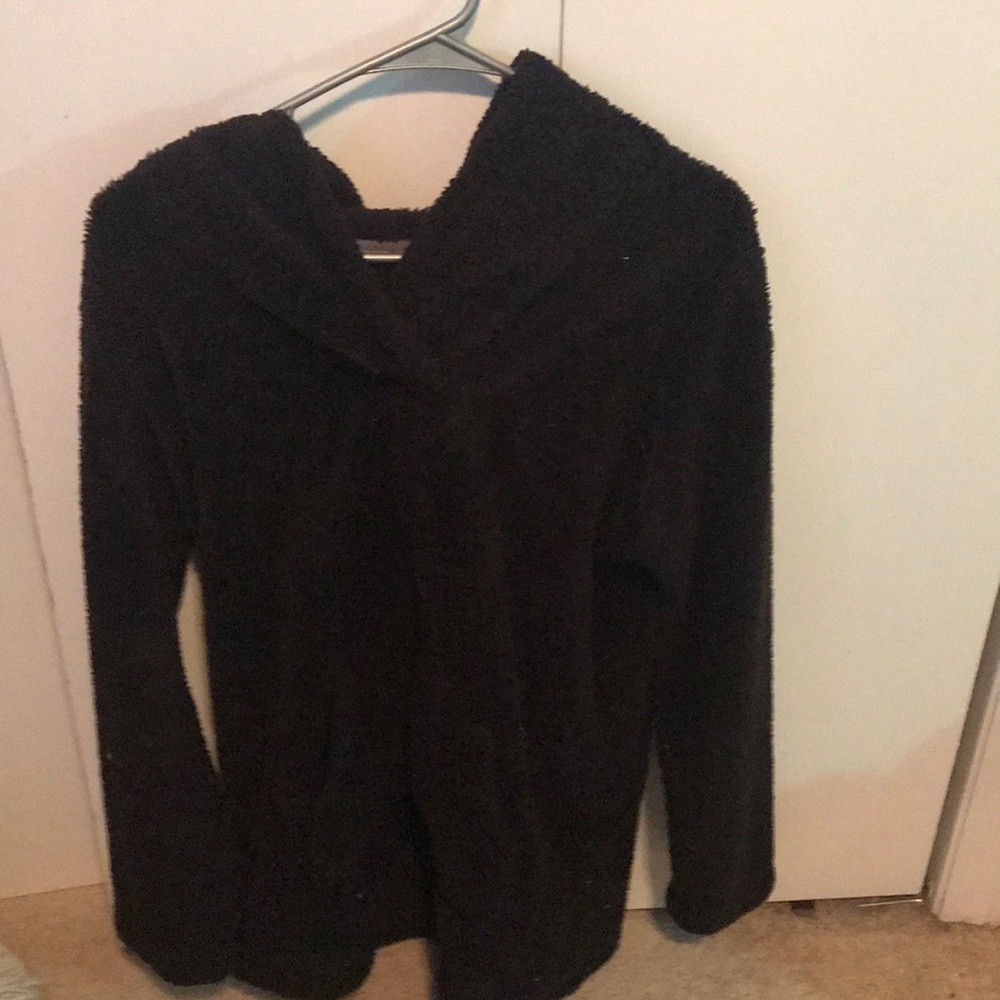 A Black Fluffy Pullover